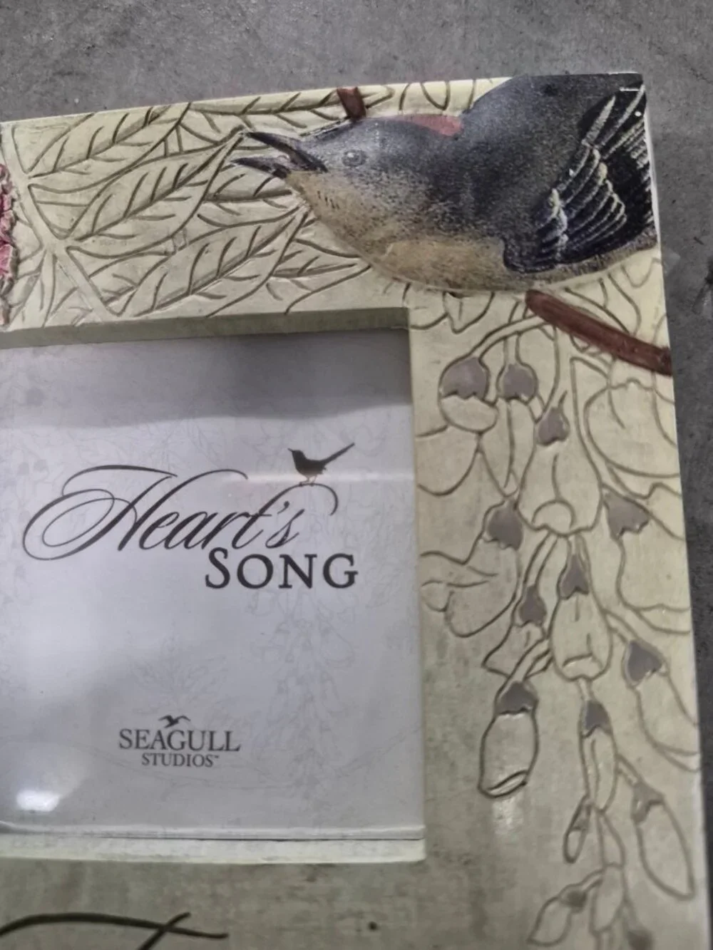 Hearts Song Forever Picture Frame By Seagull Studios With Floral & Bird Design